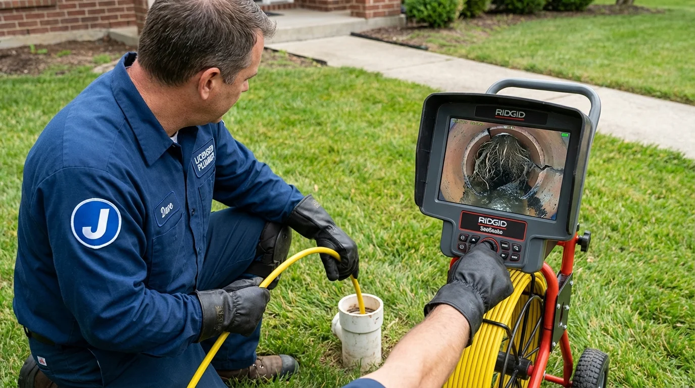 Sewer camera inspection being performed by Johns Plumbing LLC in Valentine